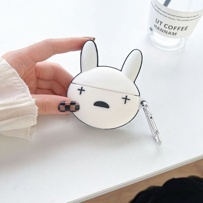 3D Red Bad Bunny Heart AirPod Case