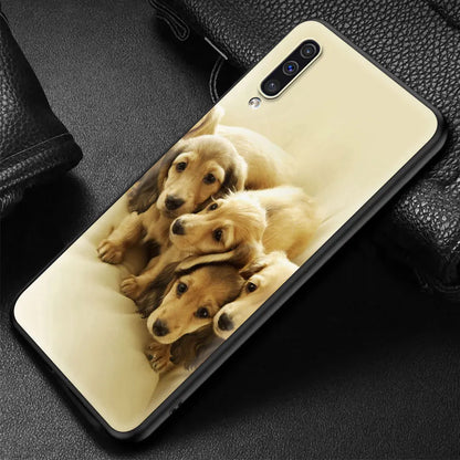 Cute Dog Phone Case for Samsung Galaxy A21S A50 A70 A12 A10 A10S A02S A20E A40 A20 A51 A71 A30 Soft Coque Capa