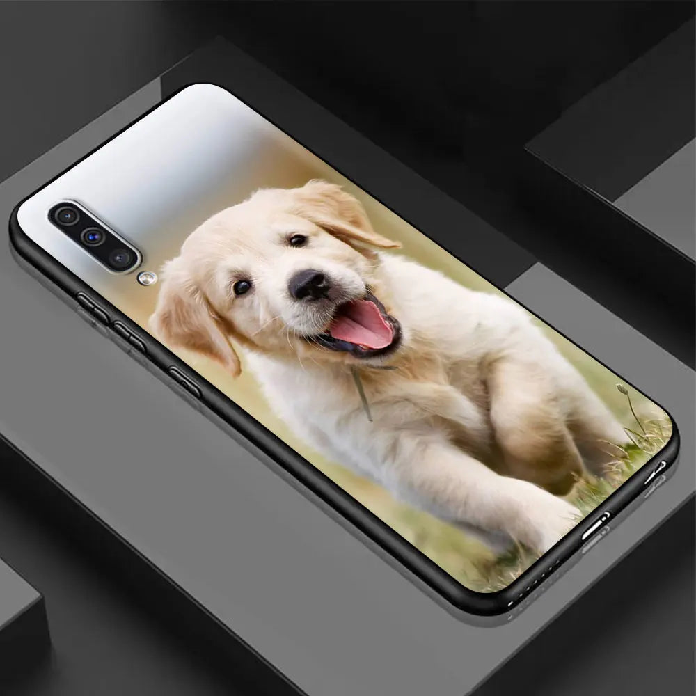 Cute Dog Phone Case for Samsung Galaxy A21S A50 A70 A12 A10 A10S A02S A20E A40 A20 A51 A71 A30 Soft Coque Capa