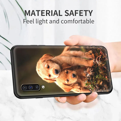 Cute Dog Phone Case for Samsung Galaxy A21S A50 A70 A12 A10 A10S A02S A20E A40 A20 A51 A71 A30 Soft Coque Capa