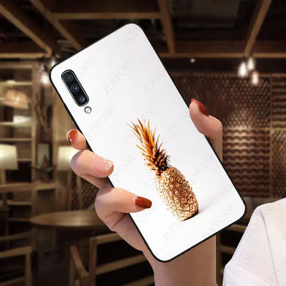 gold pineapple fruit art Phone cover for Galaxy A12 A13 A14 A20S A21S A22 A23 A32 A50 A51 A52 A53 A70 A71 A73 5G Shell cases