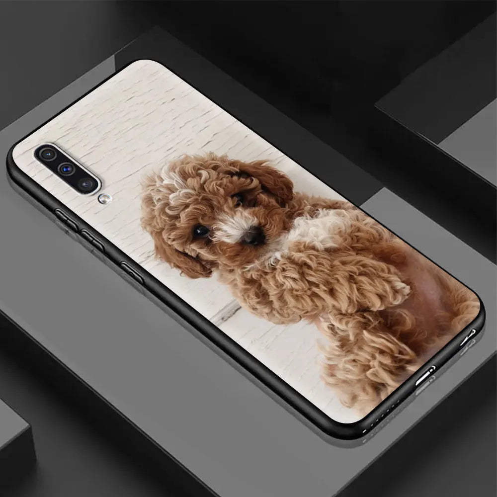 Cute Dog Phone Case for Samsung Galaxy A21S A50 A70 A12 A10 A10S A02S A20E A40 A20 A51 A71 A30 Soft Coque Capa