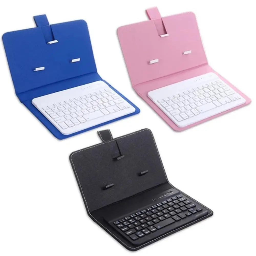 Hot Bluetooth-Compatible Keyboard Portable Smart Phone Wireless Keyboard with Protective Cover Case For iPhone Mobile Cell Phone