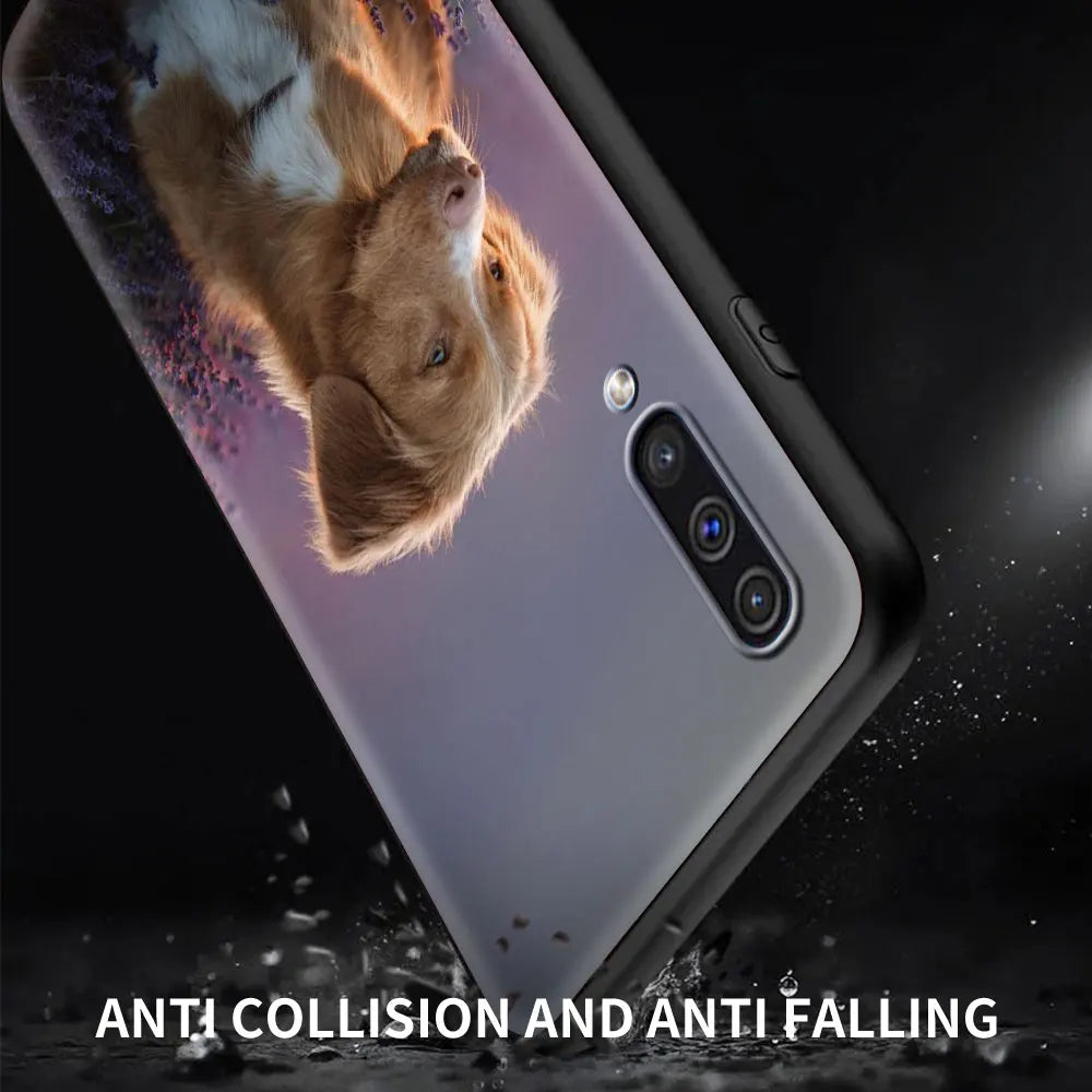 Cute Dog Phone Case for Samsung Galaxy A21S A50 A70 A12 A10 A10S A02S A20E A40 A20 A51 A71 A30 Soft Coque Capa