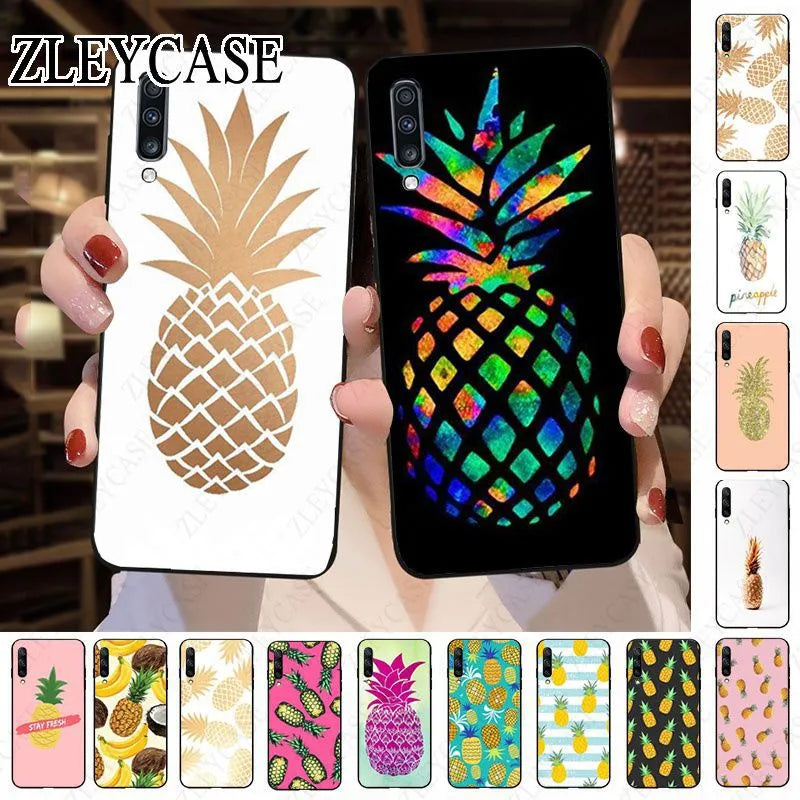 gold pineapple fruit art Phone cover for Galaxy A12 A13 A14 A20S A21S A22 A23 A32 A50 A51 A52 A53 A70 A71 A73 5G Shell cases