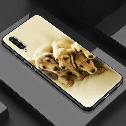 Cute Dog Phone Case for Samsung Galaxy A21S A50 A70 A12 A10 A10S A02S A20E A40 A20 A51 A71 A30 Soft Coque Capa