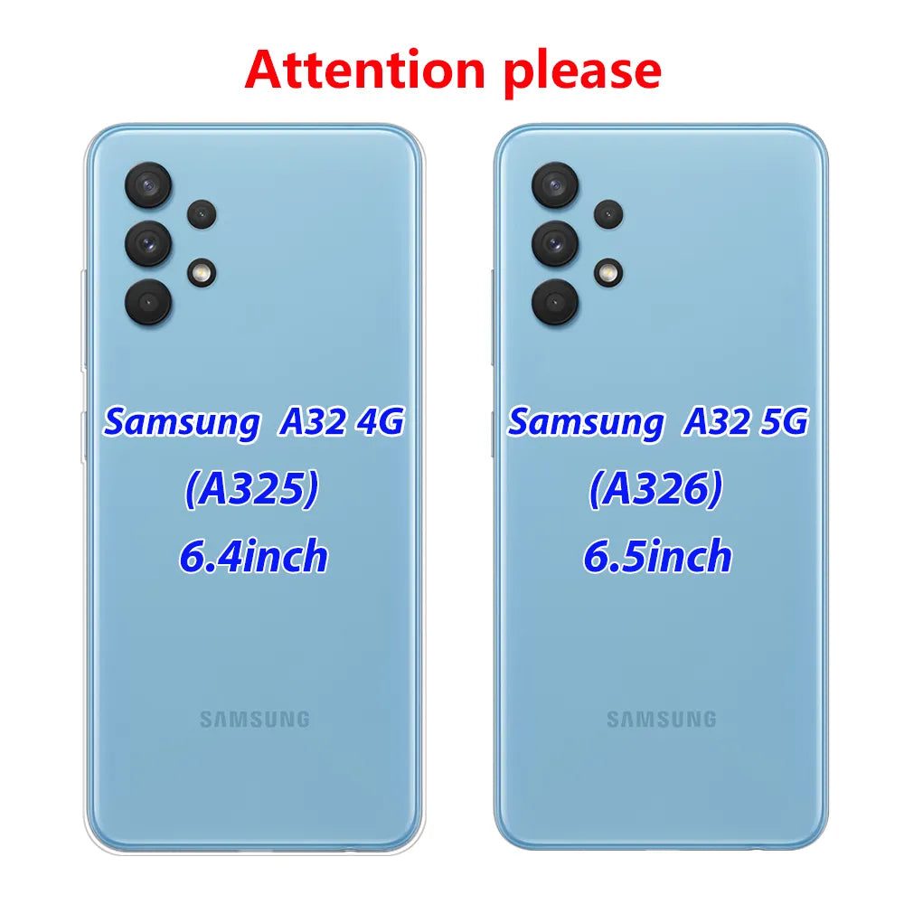 For Samsung A32 5G 4G A325F Phone Case Soft Bumper TPU Silicon Back Cover For Samsung Galaxy A32 a 32 5G 4g Shockproof Cute Case