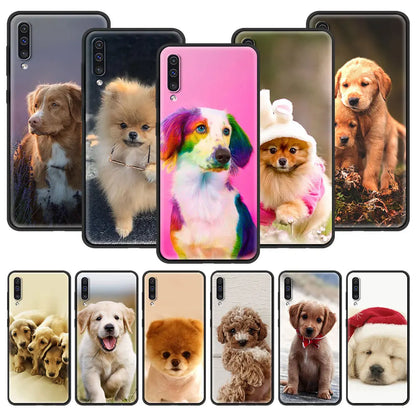 Cute Dog Phone Case for Samsung Galaxy A21S A50 A70 A12 A10 A10S A02S A20E A40 A20 A51 A71 A30 Soft Coque Capa