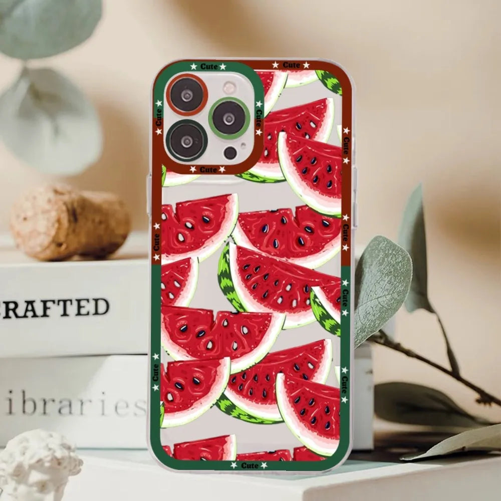 Watermelon fruit Phone Case For Samsung S 20 S 21 S 22 S 23 lite plus ultra Mobile Cover