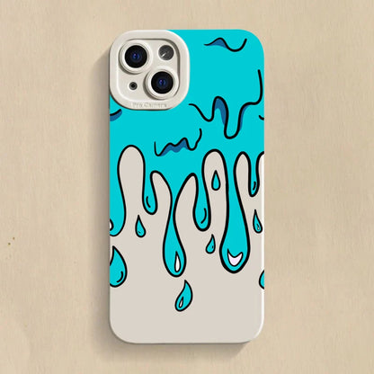 Fun Paint Graffiti Art Shockproof Silicone Phone Case For iPhone 15 14 13 12 11 16 Pro Max XS XR X 7 8 15 16 Plus SE 2020 Cover