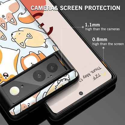 Cartoon Dog Cat Phone Case for Google Pixel 6 7 PRO 3 3a 4 5 XL Black Silicone Case for Pixel 7a 6a 4a 5a 5G 6Pro Cover Fundas