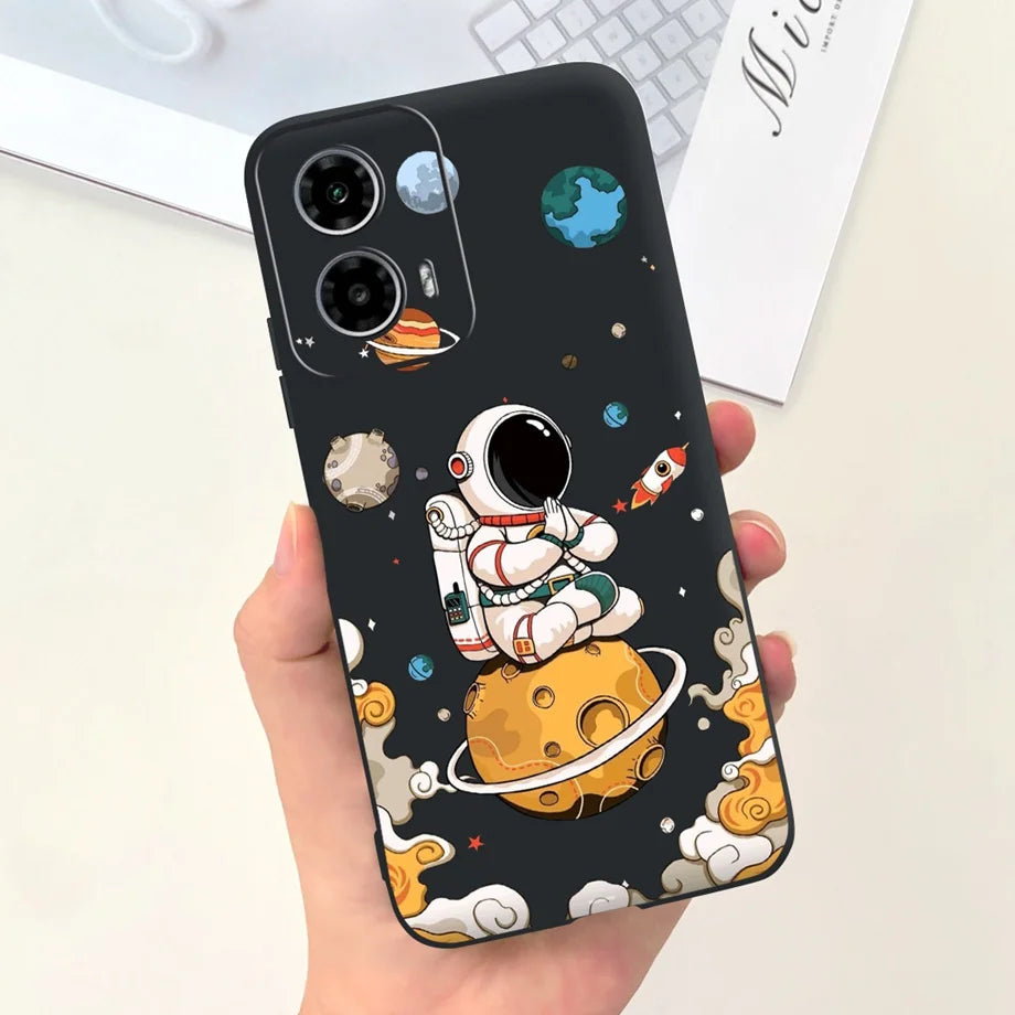 For Motorola Moto G34 / G24 / G04 / G24 Power Phone Case Soft Matte Silicone Cartoon Animal Fashion Bumper For Motorola G24 G04