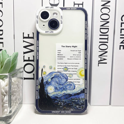 Van Gogh Sunflowers The Starry Night Art Aesthetic Phone Case For iPhone 15 14 13 12 11 Pro Max Mini X XR SE 8 Plus Soft Cover
