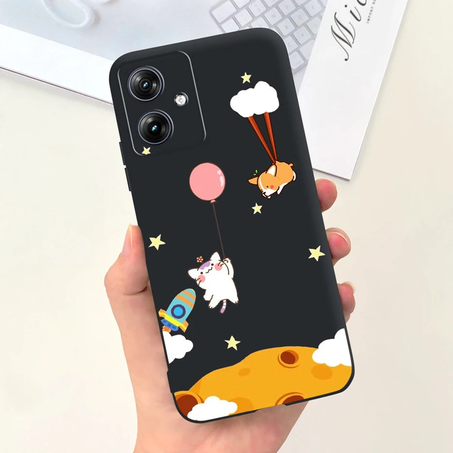 For Motorola Moto G54 Case MotoG84 XT2347 Cute Fashion Cartoon Cover Soft Silicone Phone Case For Moto G84 G 54 84 MotoG54 Shell