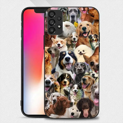 Cute Dog Phone Case For Samsung Galaxy S22 Ultra S21 S20 FE Plus Note 20 Soft Cover