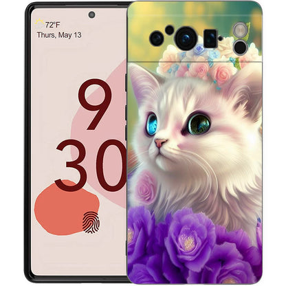 Cute Animal Cat Phone Case Cover for Google Pixel 8 7 6 7A 6A Pro 5G Shockproof Silicone Soft 8 Pro 5G  Shell Capas Coque Bags