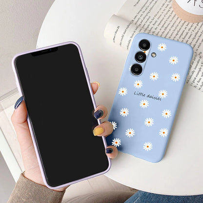 Case For Samsung Galaxy A54 5G Cute Heart Flower Back Cover Soft Silicone Matte Protective Funda For Samsung A 54 GalaxyA54 Bags