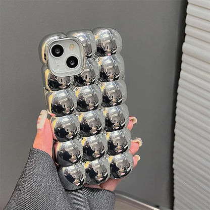 Cute Stylish Bread Chocolate Block 3D Phone Case For iPhone 14 13 12 15 Pro Max 11 Glossy Protective Cover Fundas