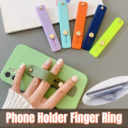 Universal Silicone Wristband Phone Holder Finger Ring Phone Hand Band Bracket Push Pull Grip Phone Stand Sticker Phone Holder