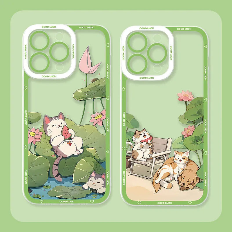 Cartoon Lovely Cat Case for Samsung Galaxy A53 A73 A13 A51 A71 A04 A04S A04E A14 A34 A54 A13 A23 A33 A12 A22 5G Silicone Cover