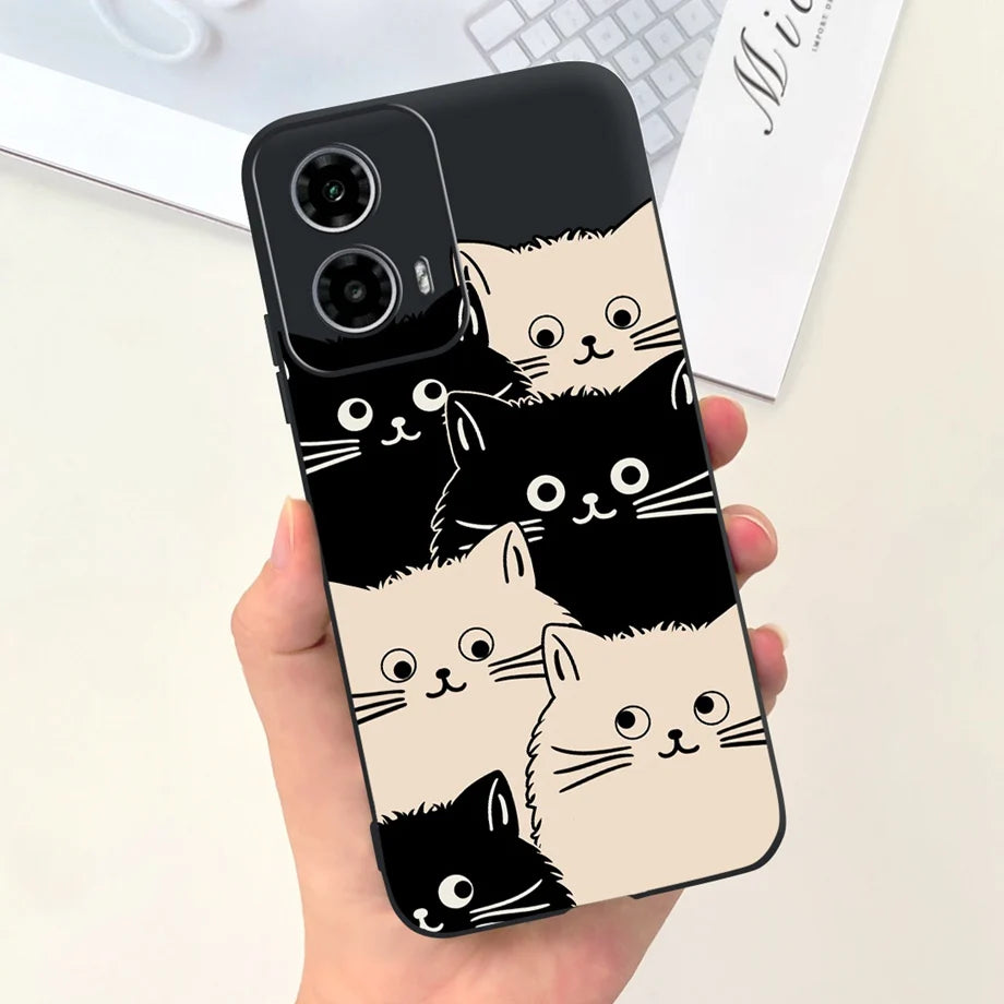 For Motorola Moto G34 / G24 / G04 / G24 Power Phone Case Soft Matte Silicone Cartoon Animal Fashion Bumper For Motorola G24 G04