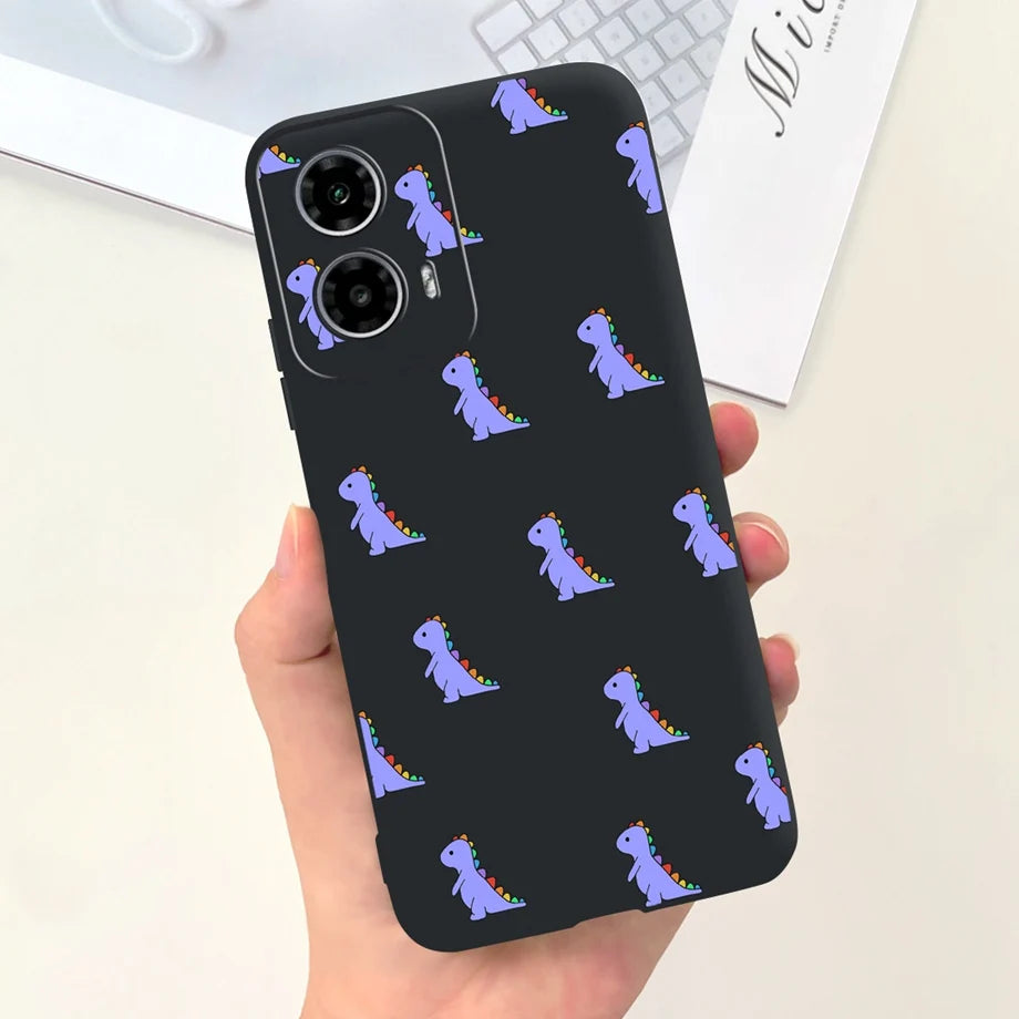 For Motorola Moto G34 / G24 / G04 / G24 Power Phone Case Soft Matte Silicone Cartoon Animal Fashion Bumper For Motorola G24 G04