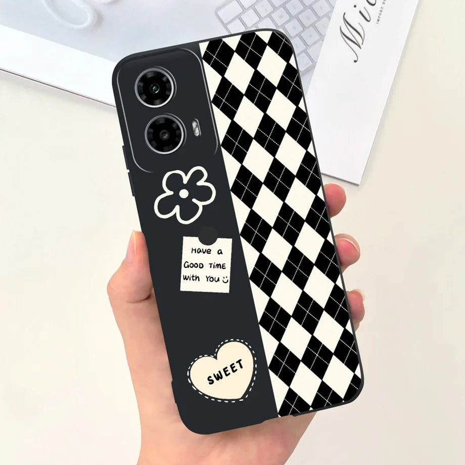 For Motorola Moto G34 / G24 / G04 / G24 Power Phone Case Soft Matte Silicone Cartoon Animal Fashion Bumper For Motorola G24 G04