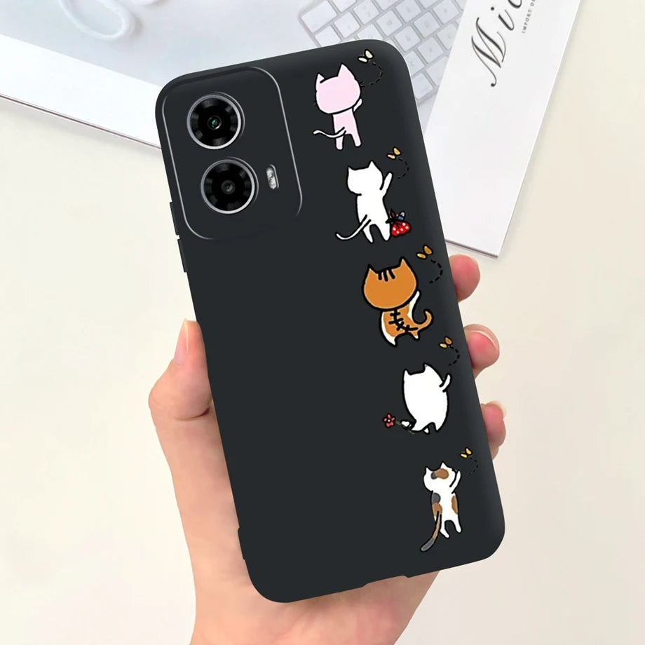 For Motorola Moto G34 / G24 / G04 / G24 Power Phone Case Soft Matte Silicone Cartoon Animal Fashion Bumper For Motorola G24 G04