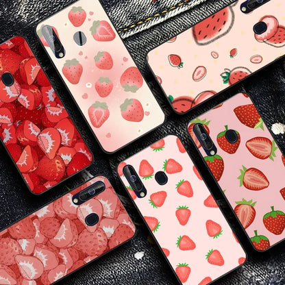 Strawberrie fruit Phone Case For Samsung A 13 21 30 31 32 51 52 53 70 for Huawei Honor 50 60 70 for OPPO vivo