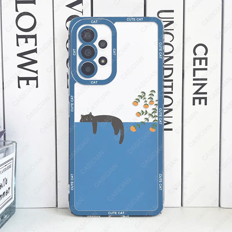 Phone Case For Samsung Galaxy A52 A53 A54 A73 S20 FE S21 Plus S22 S23 Ultra 5G Various Style Cat Cover