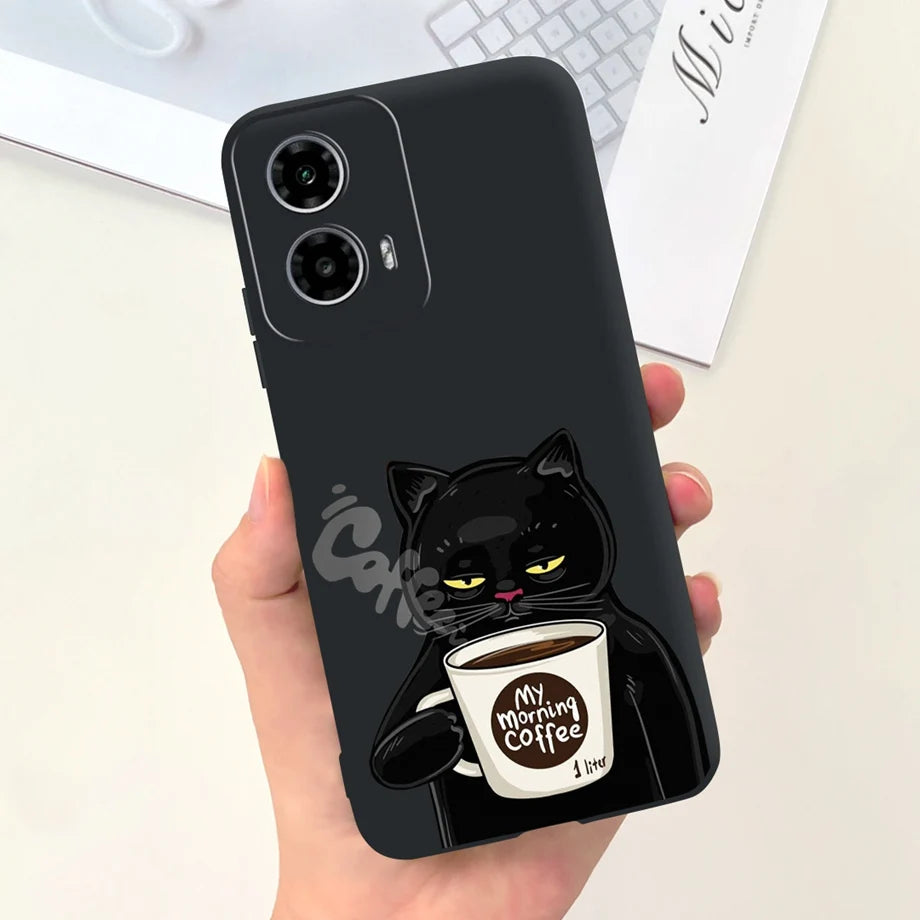 For Motorola Moto G34 / G24 / G04 / G24 Power Phone Case Soft Matte Silicone Cartoon Animal Fashion Bumper For Motorola G24 G04