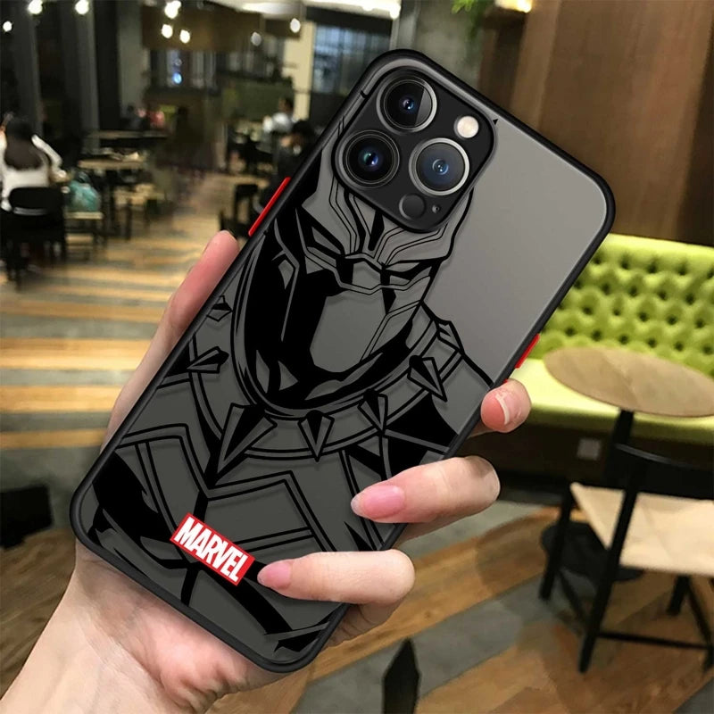 Phone Case For Apple iPhone 11 12 13 14 15 Pro 15 Pro Max 15 Plus XR 12mini 13mini Clear Marvel Groot Spider Iron Man Studio