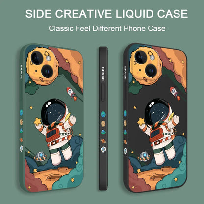 Hello Astronaut Phone Case For iPhone 15 14 13 12 11 Pro Max Mini X XR XS SE2020 8 7 Plus 6 6S Plus Cover