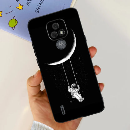 For Motorola Moto E7 Case Cover Moto E7 Power Fashion Astronaut Fundas Silicone Soft Bumper For Moto E7 Plus E7i E 7 Phone Cases