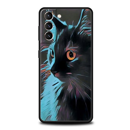 Fashion Lovely Cats TPU Phone Case For Samsung Galaxy S22 5G S20 Ultra S21 FE S10 S9 Plus S10E S8 Note 10 Lite 20 Silicone Cover