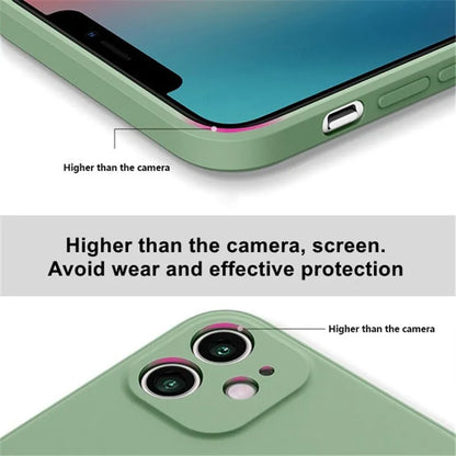 Square Fashion Silicone Case For Samsung Galaxy A52 A72 S22 S21 Ultra S20 FE S10 S9 Plus A21S A51 A71 A31 A50 A70 A32 M31 Cover