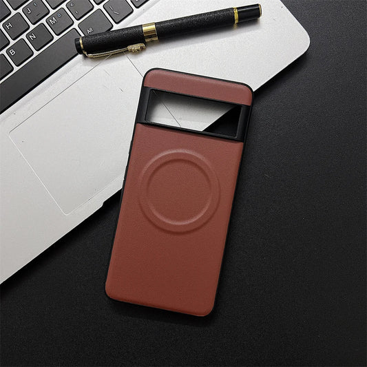 For Pixel 8A 9XL Leather Case for Google Pixel 9 XL 9Pro 8 7 6 Pro 7A 6A 5A Magsafe Cases Magnetic Charging Shockproof Cover