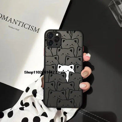 Cartoon Cute Cat Case for IPhone iPhone 15 14 13 12 11 Pro Max XSMAX X XR 7 8 14 15 Plus Cute Couple Soft Silicone bumper case