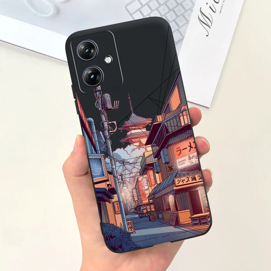 For Motorola Moto G54 Case MotoG84 XT2347 Cute Fashion Cartoon Cover Soft Silicone Phone Case For Moto G84 G 54 84 MotoG54 Shell