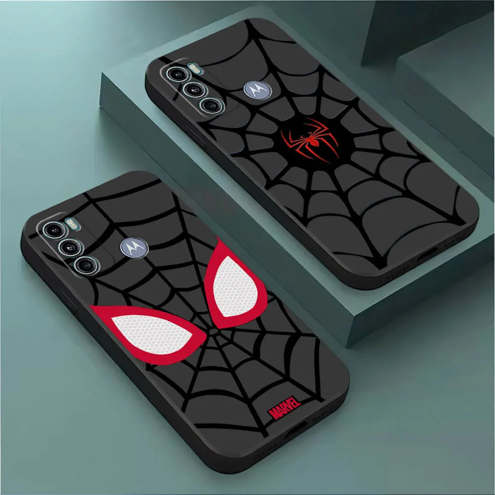 Anime Marvel Spiderman Phone Case for Motorola Moto G30 G71 G72 G53 G73 G51 5G G52 G60 G50 4G G32 G200 G31 G22 G9 Play Cover