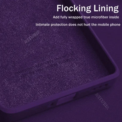 Luxury Square Liquid Silicone Phone Case For Samsung Galaxy S24 S23 S22 S21 S20 Ultra Plus FE A54 A53 A52 A73 5G 4G Soft Cover
