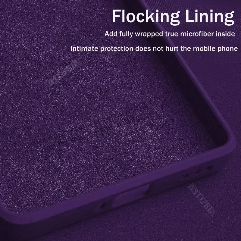 Luxury Square Liquid Silicone Phone Case For Samsung Galaxy S24 S23 S22 S21 S20 Ultra Plus FE A54 A53 A52 A73 5G 4G Soft Cover