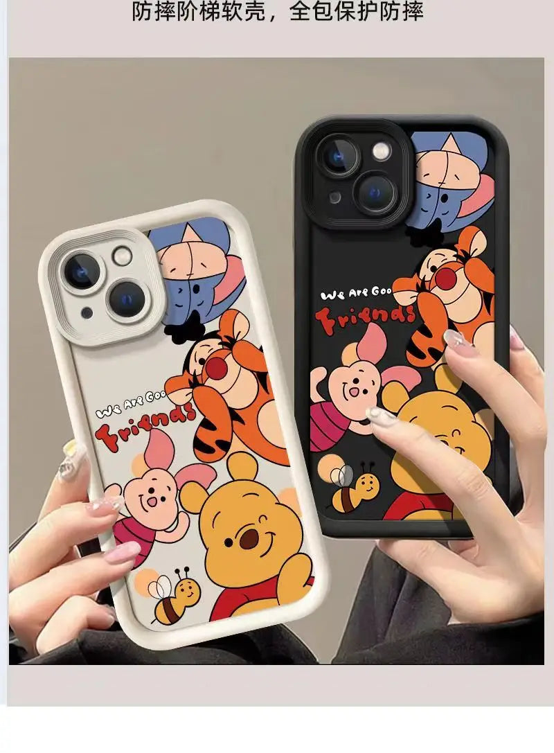 Cartoon Winnie Bear Painting Phone Case For Motorola Moto G54 G14 G9 Play G22 G30 G20 G10 E22 E22i Cover