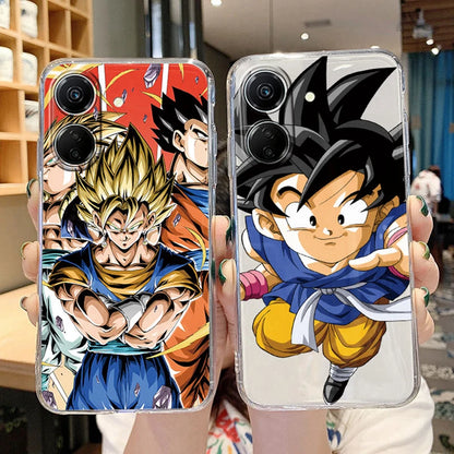 Anime Silicone Case For Xiaomi Redmi 13C 13 C Capa Fundas Soft Bags Transparent Clear Dragons-Balls Son-Gokus Silicone TPU Cover