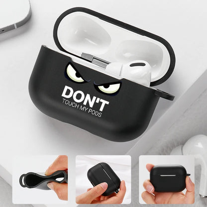 Case For Apple Airpods Pro 2 Cases Slogan Simple Text Dont Touch Airpods Pro 2 3 Silicon Black Earphone Cover Air pod Pro2 Capas