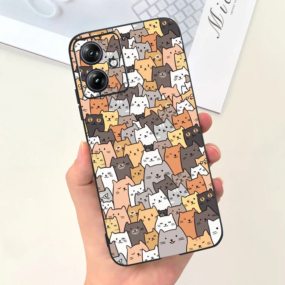 For Motorola Moto G54 Case MotoG84 XT2347 Cute Fashion Cartoon Cover Soft Silicone Phone Case For Moto G84 G 54 84 MotoG54 Shell