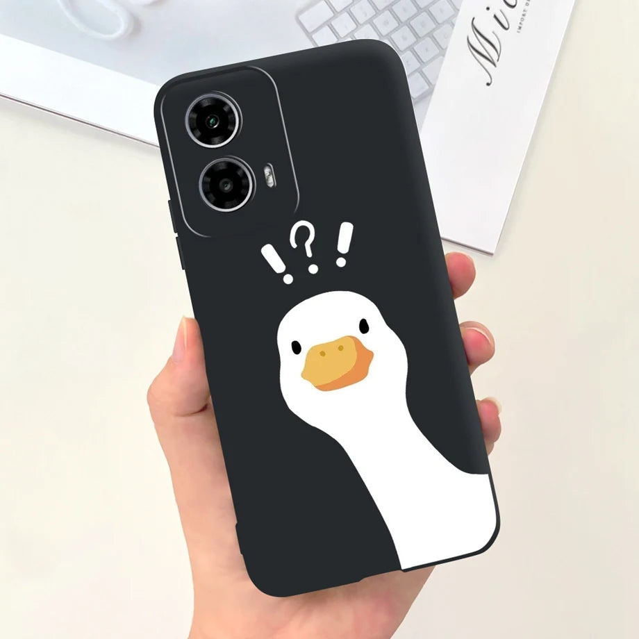 For Motorola Moto G34 / G24 / G04 / G24 Power Phone Case Soft Matte Silicone Cartoon Animal Fashion Bumper For Motorola G24 G04