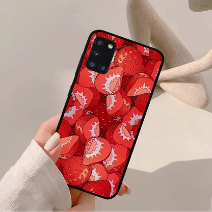 Strawberrie fruit Phone Case For Samsung A 13 21 30 31 32 51 52 53 70 for Huawei Honor 50 60 70 for OPPO vivo