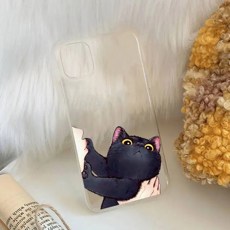 Again Don't Kiss Me Funny Cute Cat Phone Case For iPhone 14 13 12 11 Pro Max XS X XR SE 2020 6 7 8 Plus Mini Protective Cover