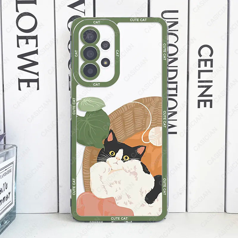 Phone Case For Samsung Galaxy A52 A53 A54 A73 S20 FE S21 Plus S22 S23 Ultra 5G Various Style Cat Cover